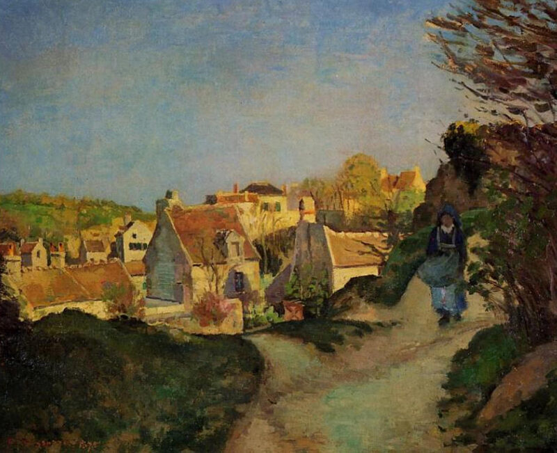 A part of Jallais, Pontoise (1875) - Camille Pissarro Tablo