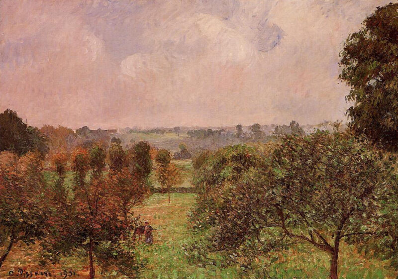 After the Rain, Autumn, Eragny (1901) - Camille Pissarro Tablo