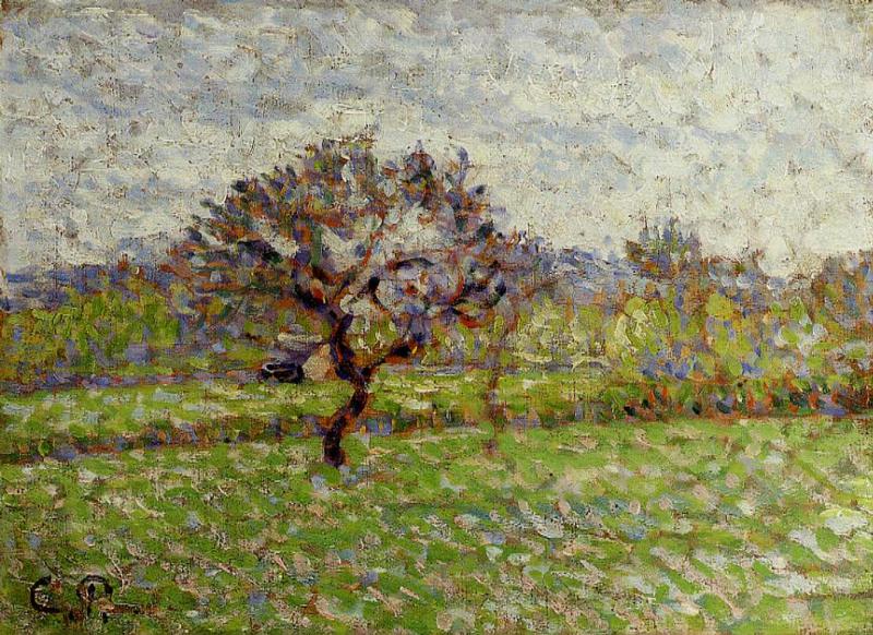 An Apple Tree at Eragny (1887) - Camille Pissarro Tablo