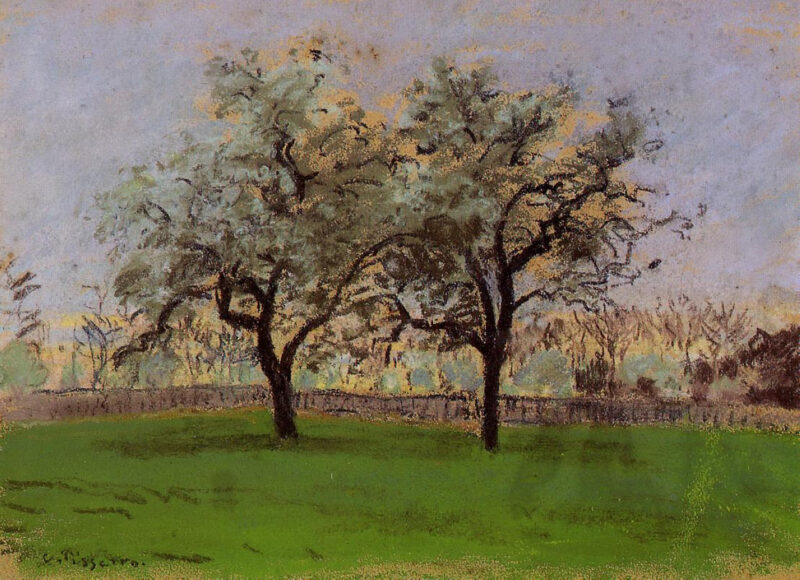 Apples Trees at Pontoise (1872) - Camille Pissarro Tablo