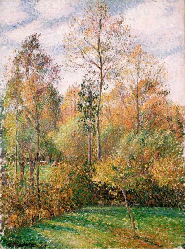 Autumn, Poplars (1894) - Camille Pissarro Tablo