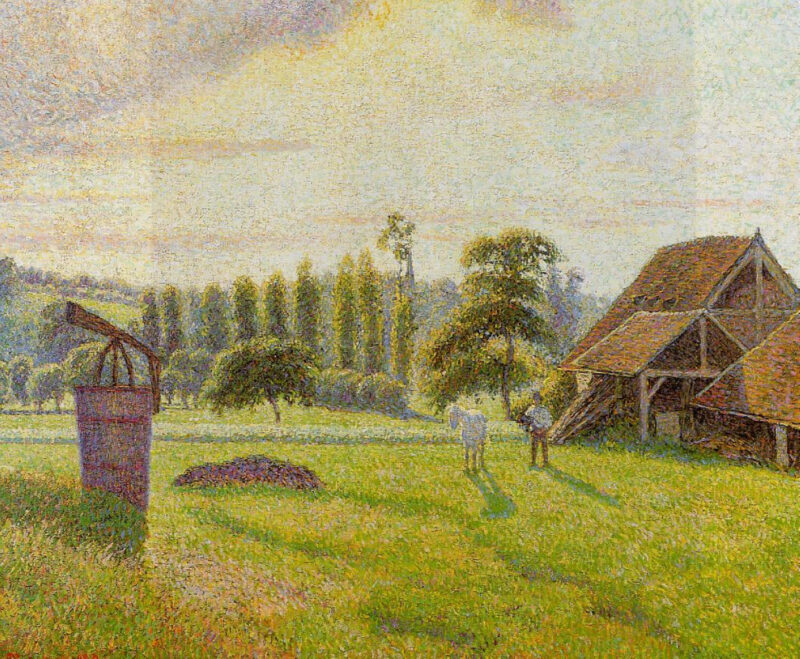 Brickworks at Eragny (1888) - Camille Pissarro Tablo