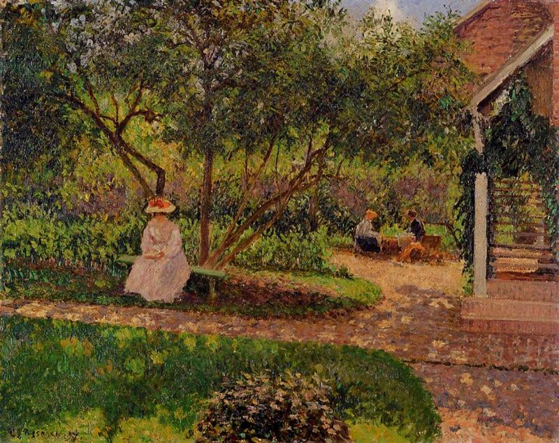 Corner of the Garden in Eragny (1897) – Camille Pissarro Tablo
