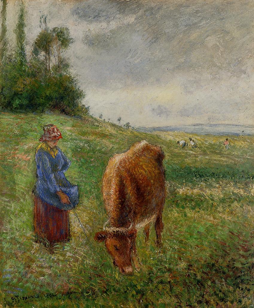 Cowherd, Pontoise (1882) – Camille Pissarro Tablo
