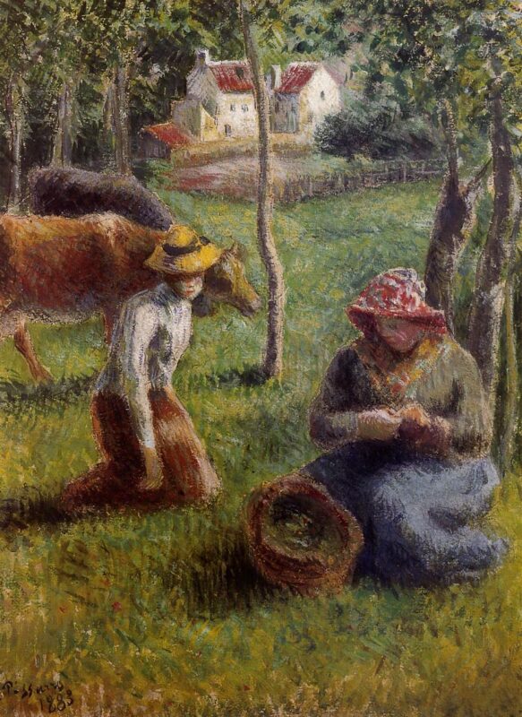 Cowherd (1883) - Camille Pissarro Tablo