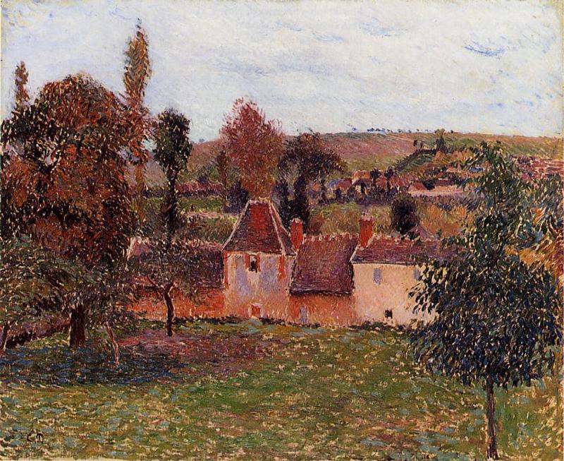 Farm at Basincourt (1884) - Camille Pissarro Tablo