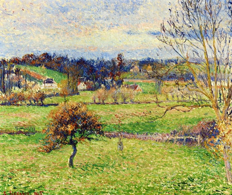 Field at Eragny (1885) - Camille Pissarro Tablo