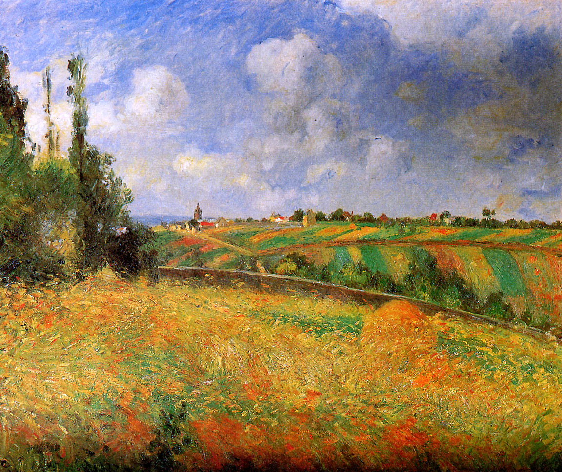 Fields (1877) - Camille Pissarro Tablo