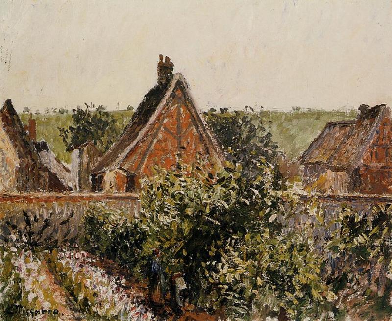 Harvest in the Orchard, Eragny (1899) – Camille Pissarro Tablo