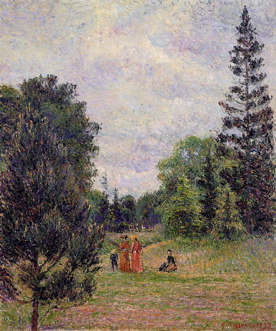 Kew Gardens, Crossroads near the Pond (1892) - Camille Pissarro Tablo