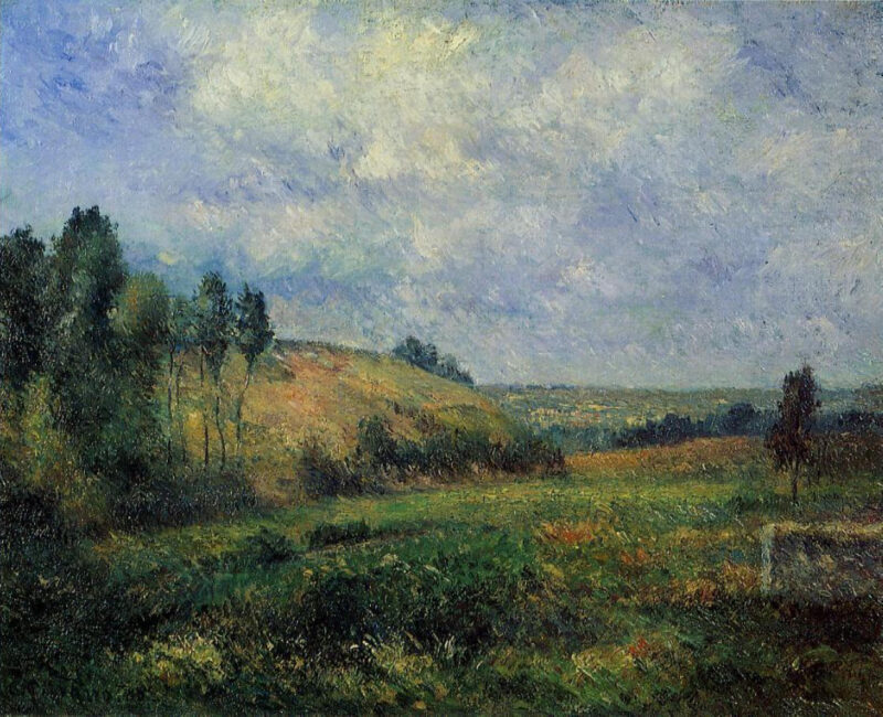 Landscape, near Pontoise (1880) - Camille Pissarro Tablo