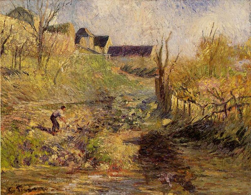 Landscape at Osny (1883) – Camille Pissarro Tablo