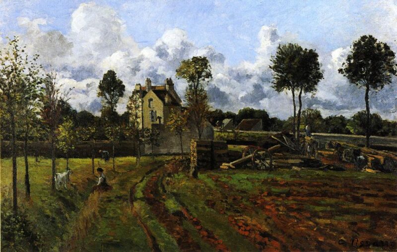 Landscape at Pontoise (1873) – Camille Pissarro Tablo