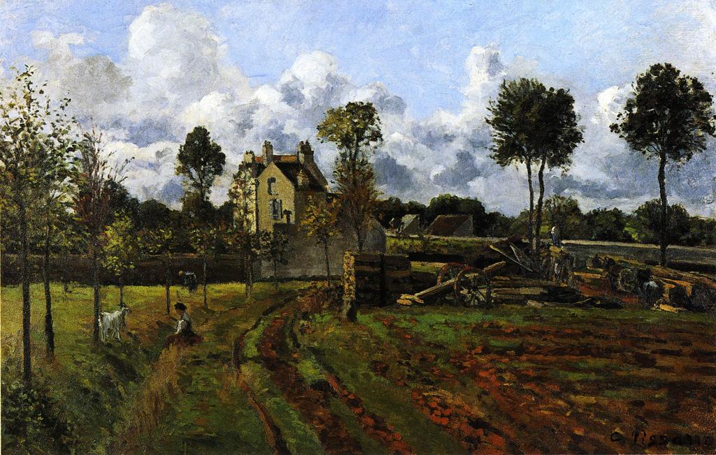 Landscape at Pontoise (1873) - Camille Pissarro Tablo