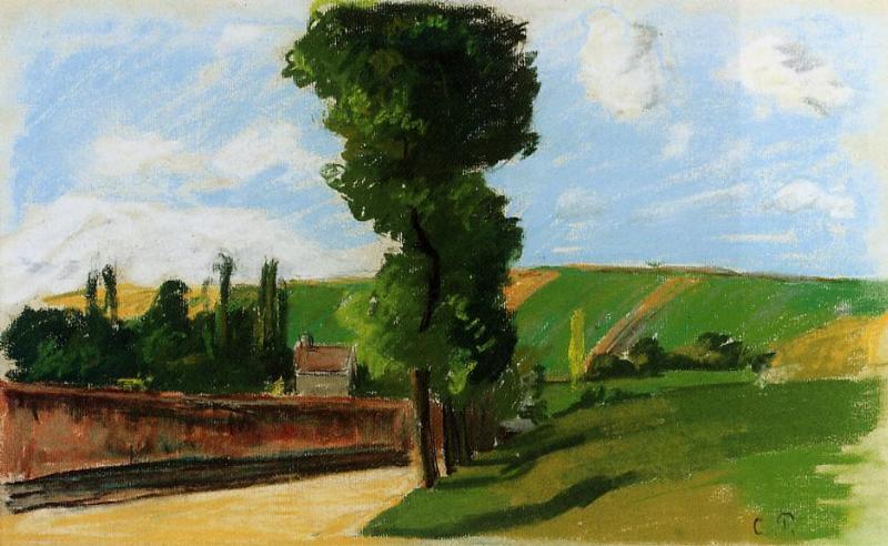 Landscape at Pontoise 2 (1873) - Camille Pissarro Tablo