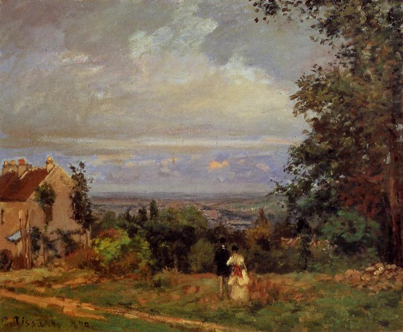 Landscape near Louveciennes (1870) - Camille Pissarro Tablo