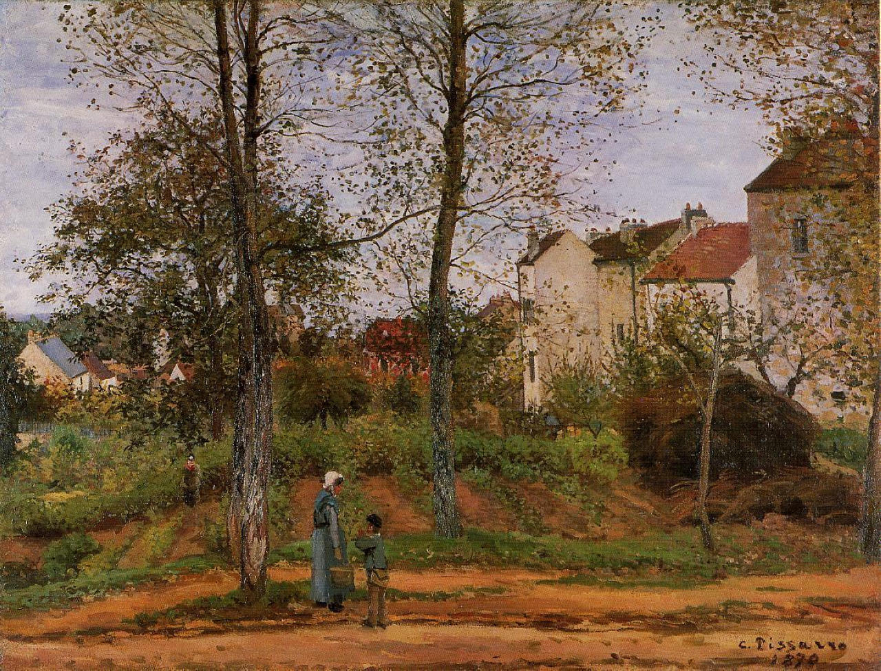 Landscape near Louveciennes 2 (1870) - Camille Pissarro Tablo