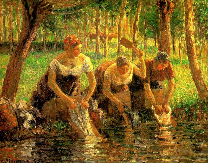 Laundring Women. Eragny sur Eptes (1895) – Camille Pissarro Tablo
