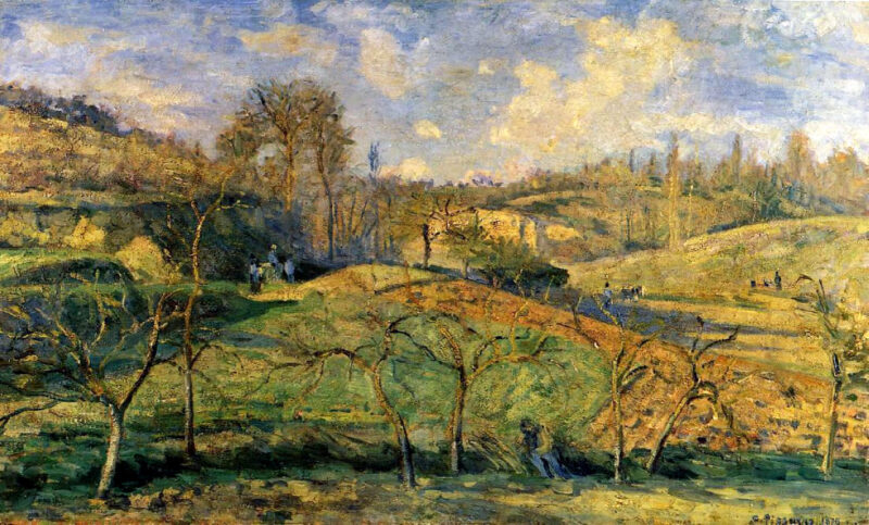 March Sun, Pontoise (1875) - Camille Pissarro Tablo