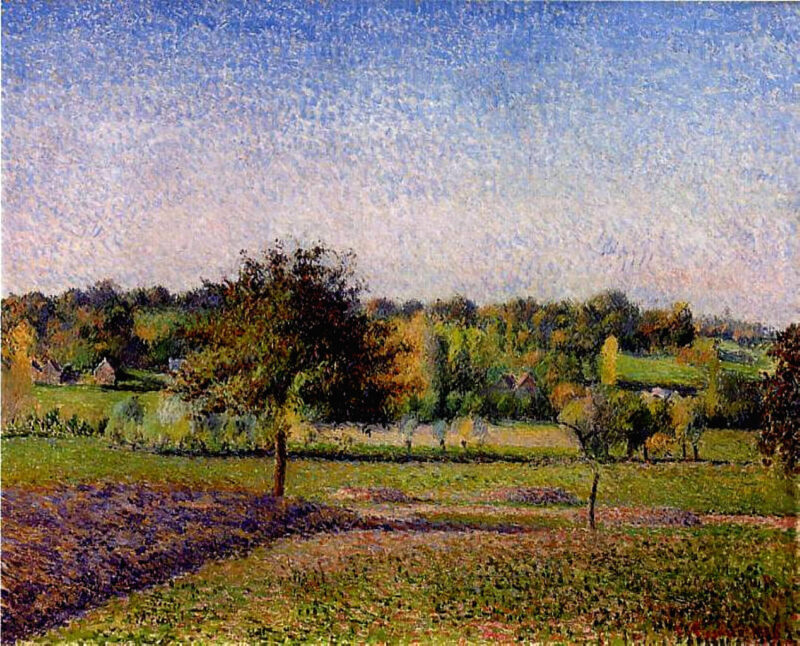 Meadows at Eragny (1886) – Camille Pissarro Tablo