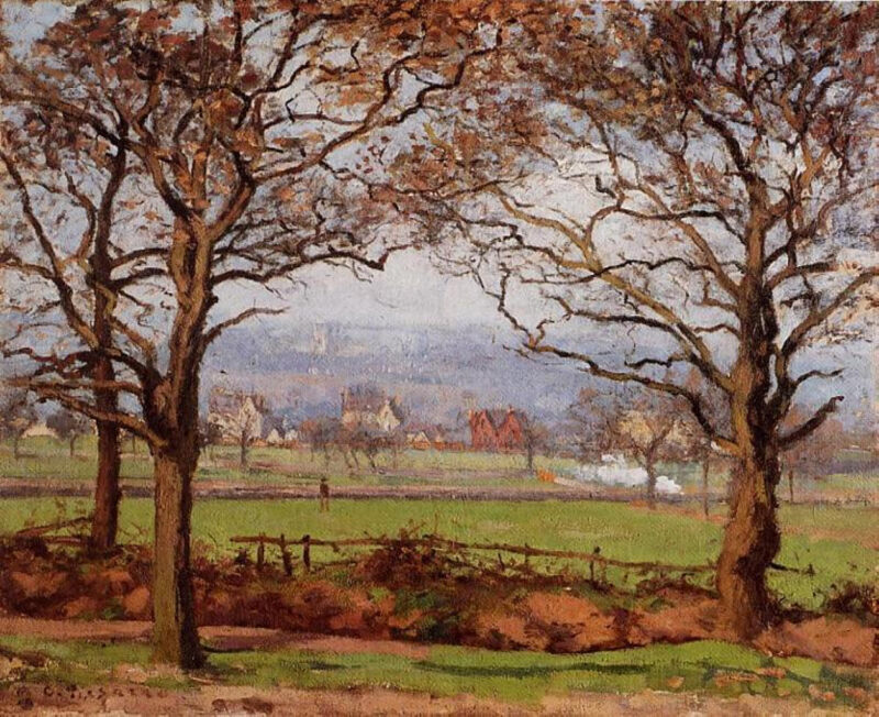 Near Sydenham Hill, Looking towards Lower Norwood (1871) - Camille Pissarro Tablo