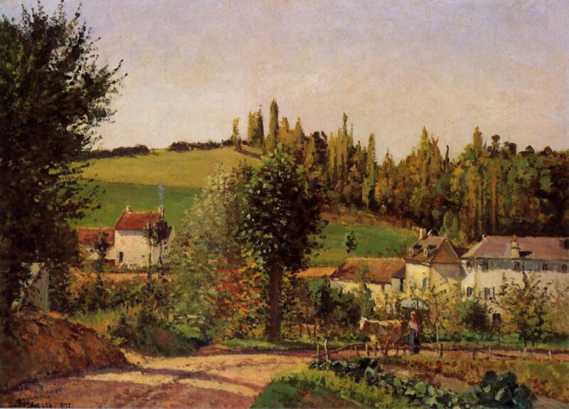 Path of Hermitage at Pontoise (1872) - Camille Pissarro Tablo