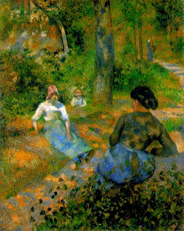 Peasants Resting (1881) - Camille Pissarro Tablo
