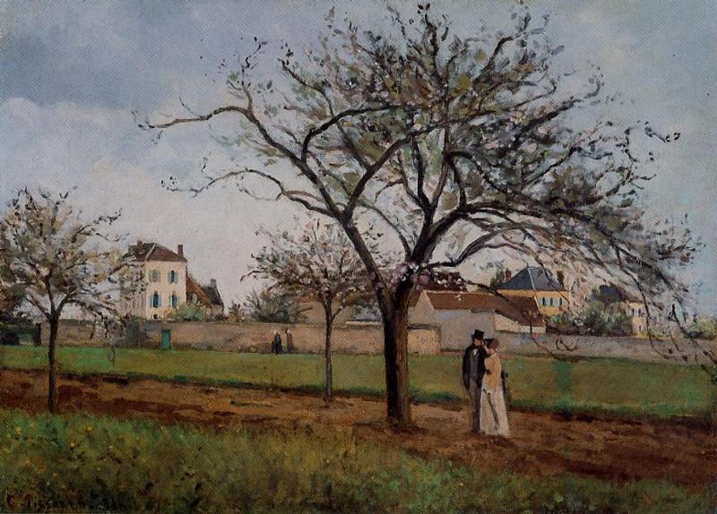 Pere Gallien's House at Pontoise (1866) - Camille Pissarro Tablo