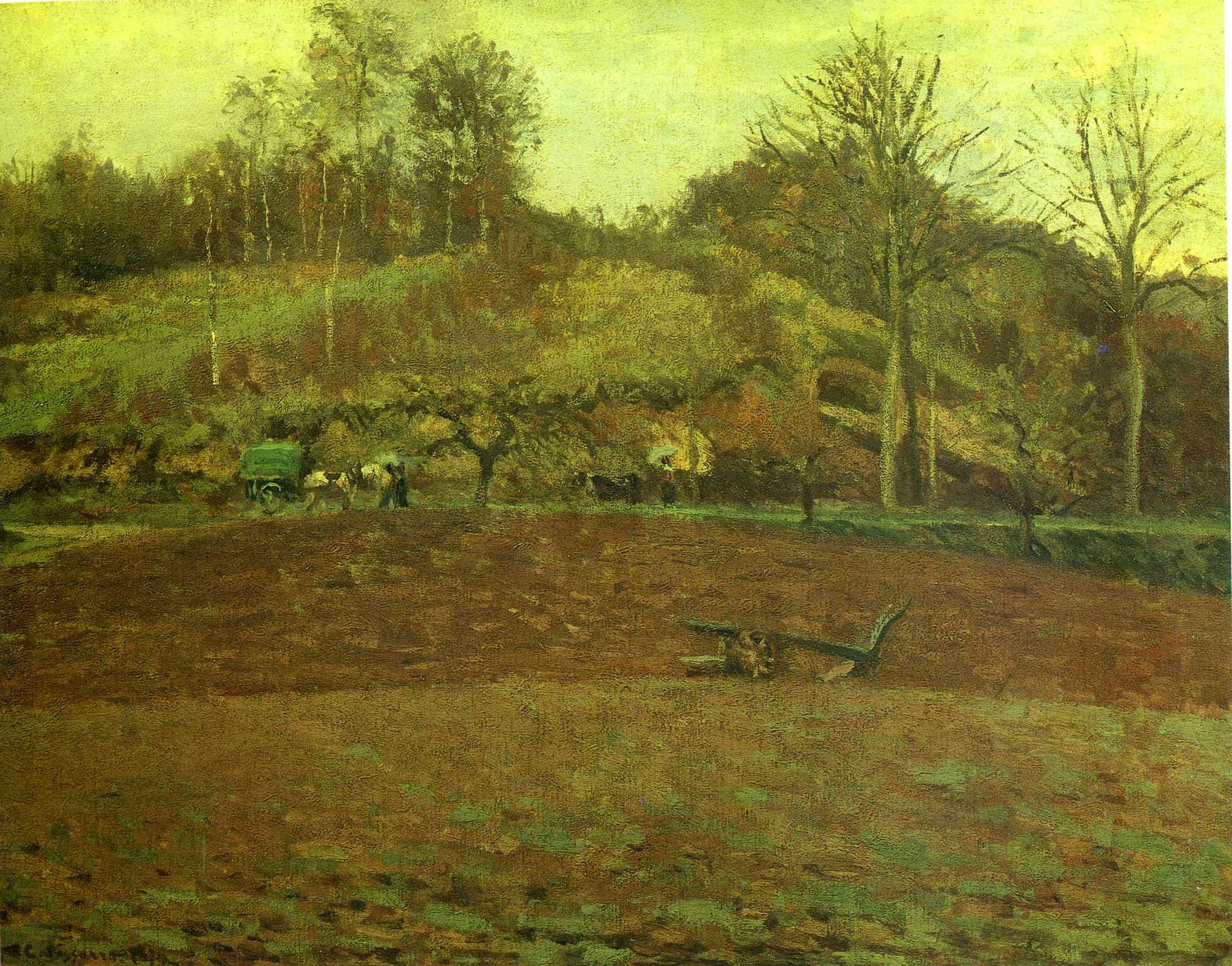Ploughland (1874) - Camille Pissarro Tablo