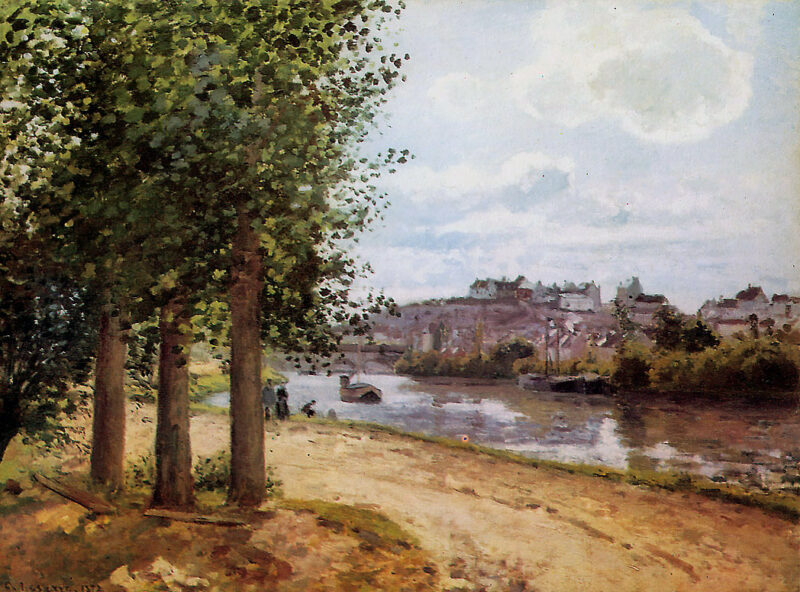 Pontoise banks of the Oise (1872) - Camille Pissarro Tablo