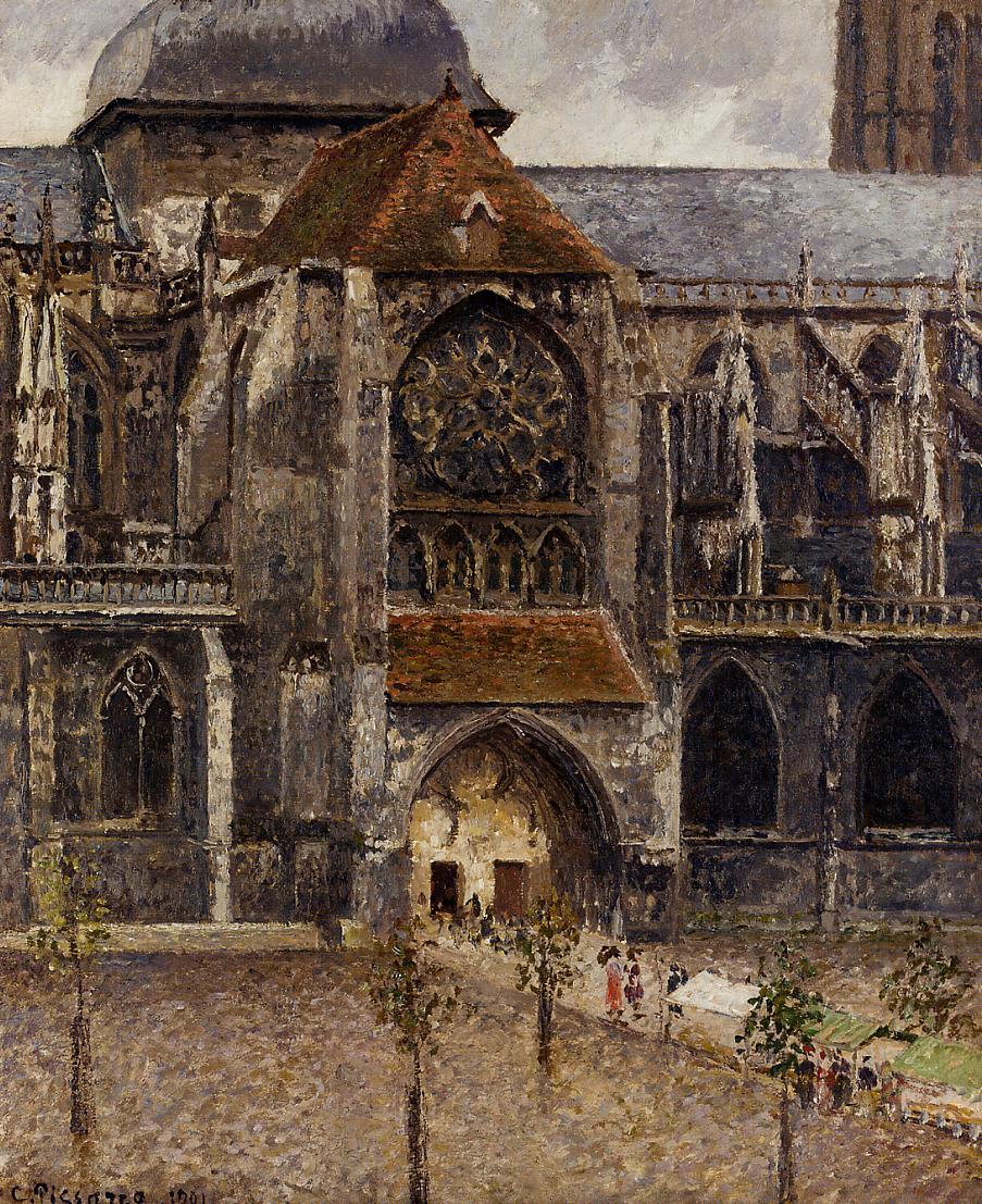 Portal from the Abbey Church of Saint Laurent (1901) - Camille Pissarro Tablo
