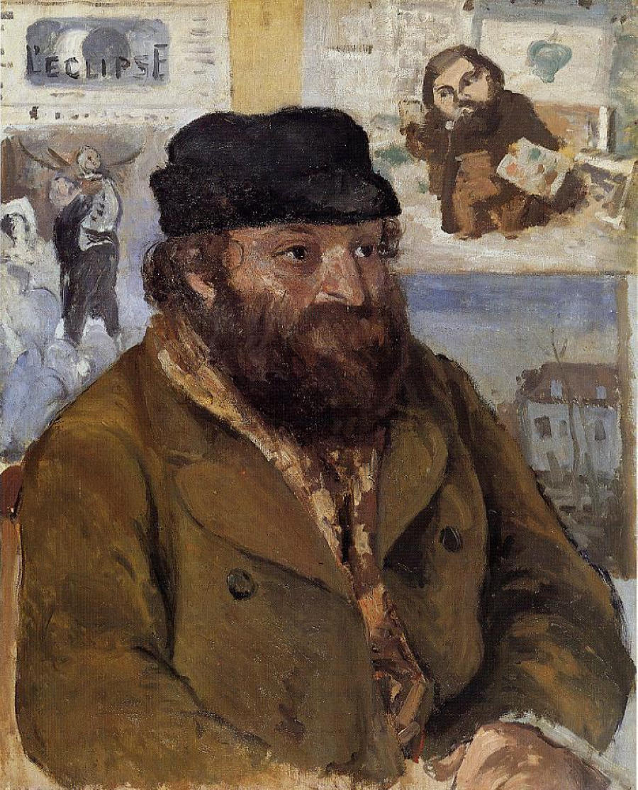 Portrait of Paul Cezanne (1874) - Camille Pissarro Tablo