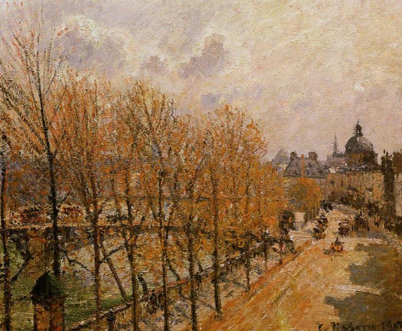 Quai Malaquais, Morning (1903) - Camille Pissarro Tablo