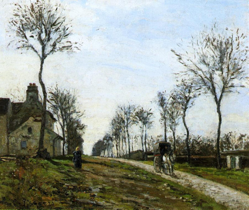 Road to Louveciennes - Camille Pissarro Tablo