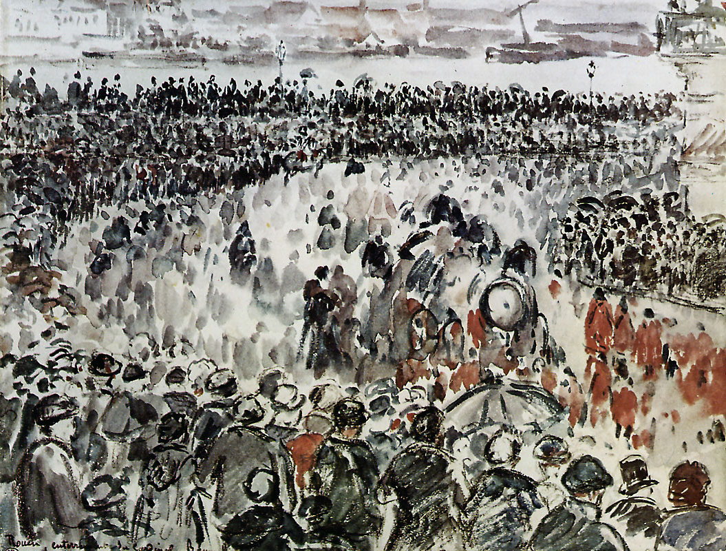 Rouen burial of Cardinal Bonnechose – Camille Pissarro Tablo
