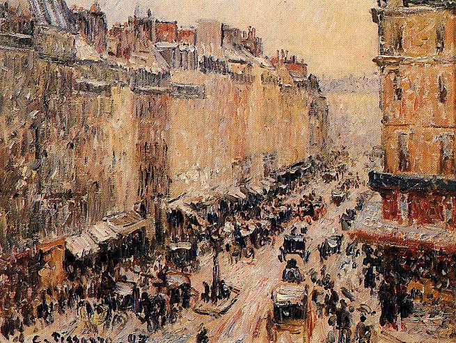 Rue Saint Lazare under Snow (1897) – Camille Pissarro Tablo