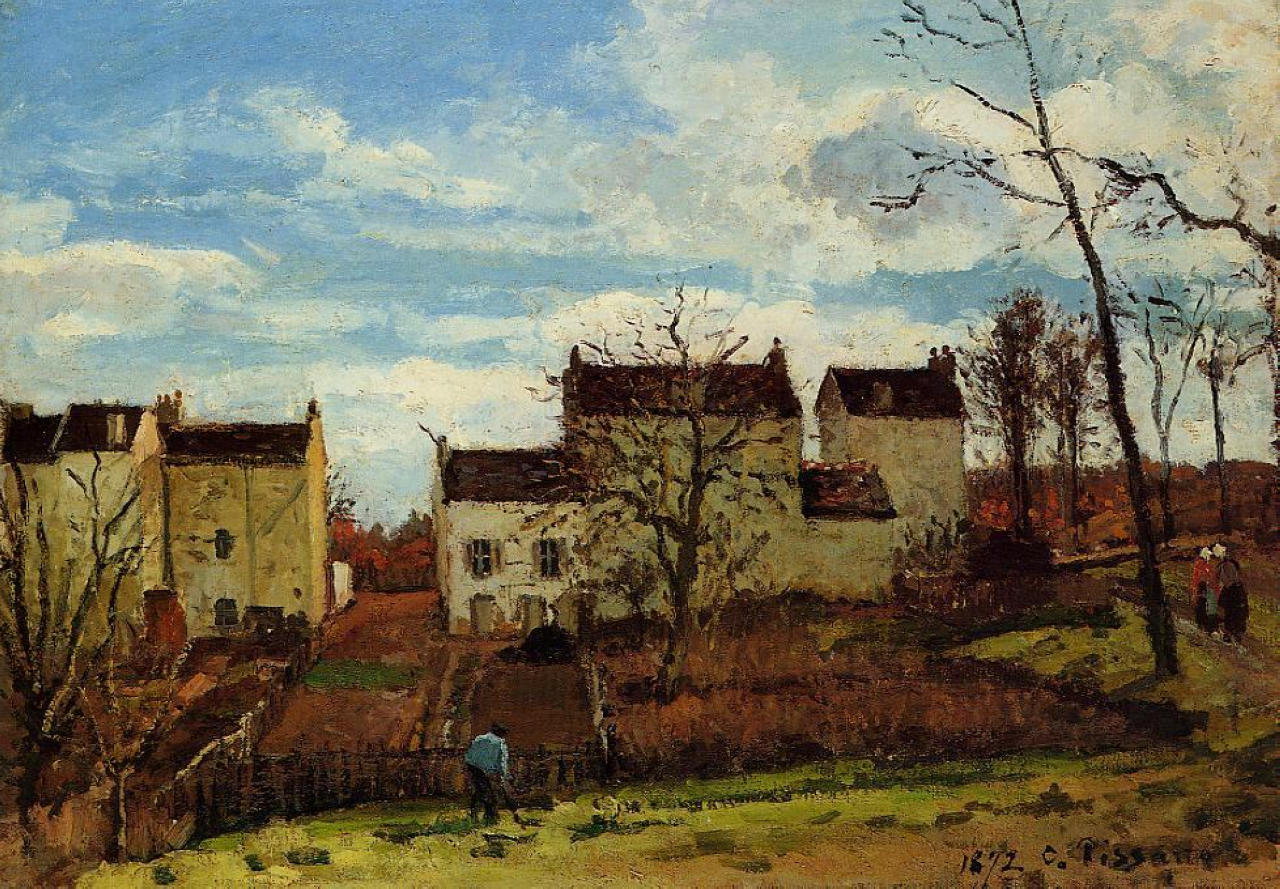 Spring at Pontoise (1872) - Camille Pissarro Tablo