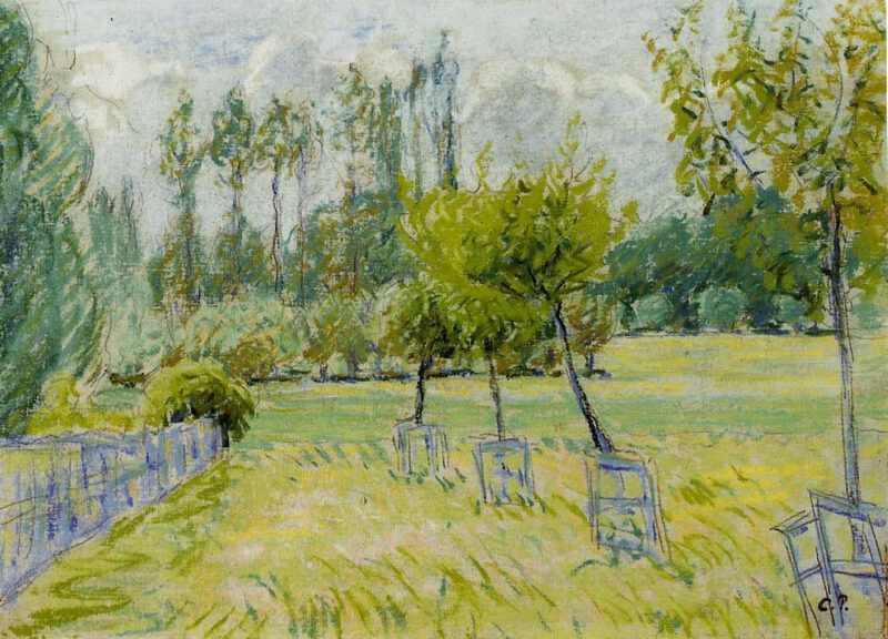 Study of Apple Trees at Eragny (1892) - Camille Pissarro Tablo