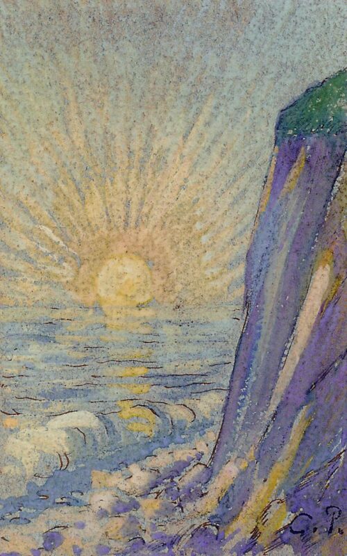 Sunrise on the Sea (1883) - Camille Pissarro Tablo