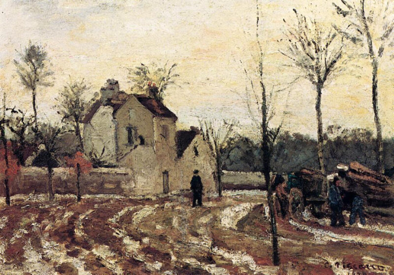 Thaw, Pontoise (1872) - Camille Pissarro Tablo