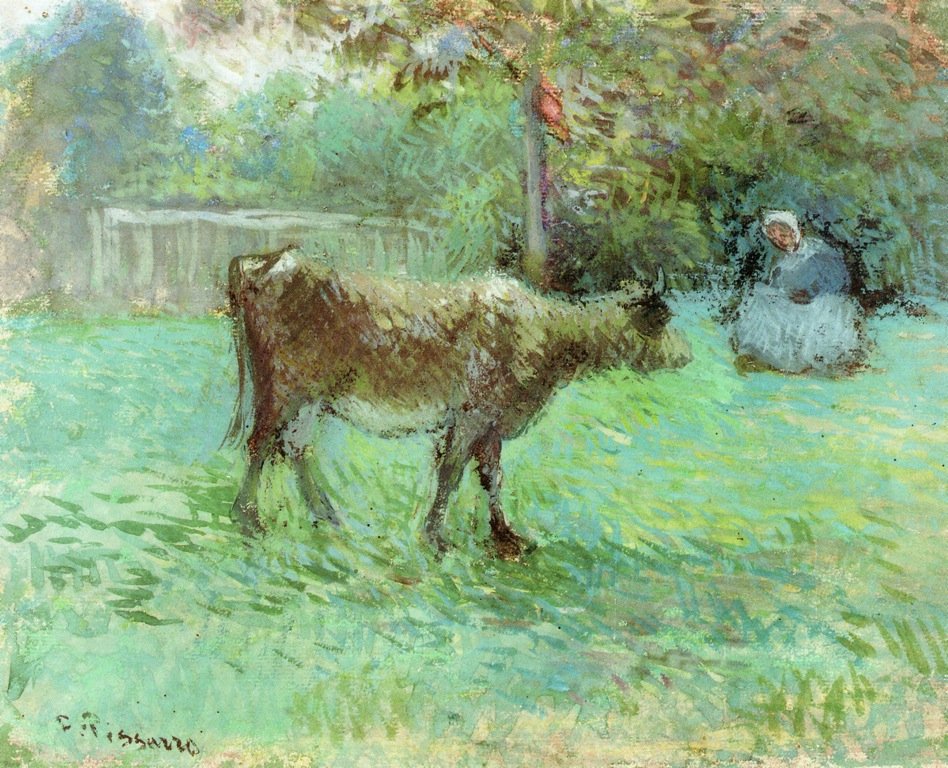 The Cowherd (1883) - Camille Pissarro Tablo