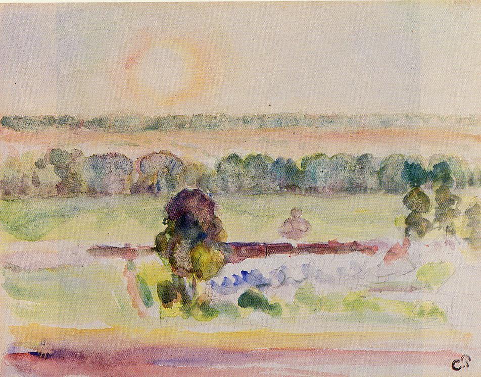 The Effect of Sunlight – Camille Pissarro Tablo