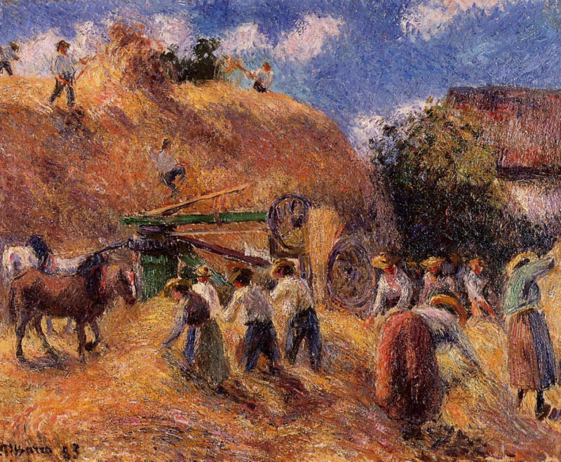The Harvest (1883) - Camille Pissarro Tablo
