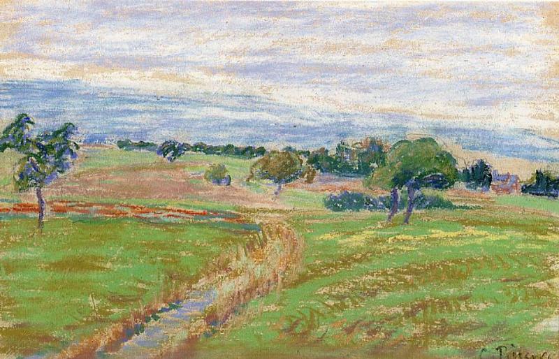 The Hills of Thierceville (1889) - Camille Pissarro Tablo