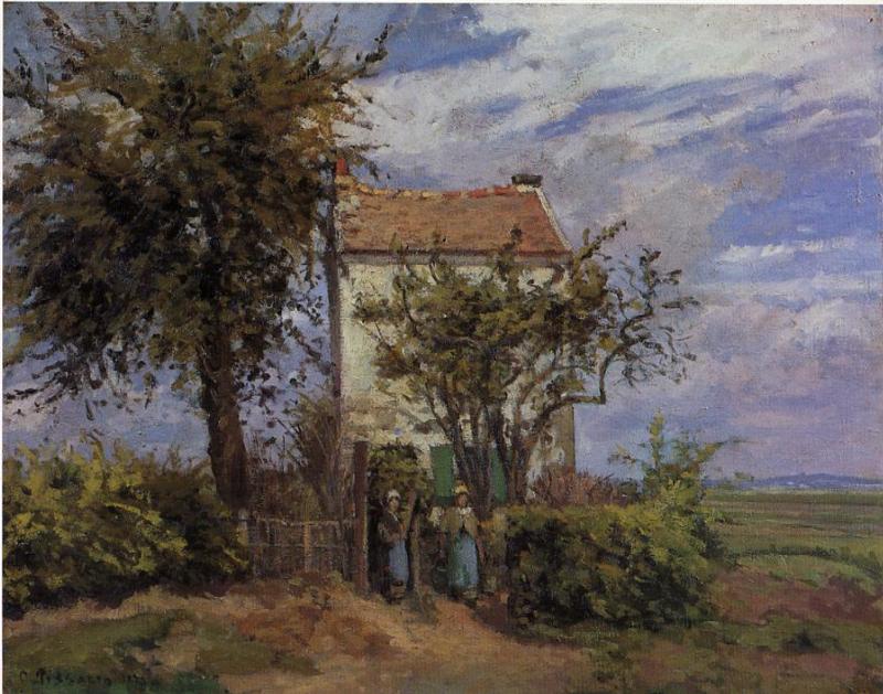 The House in the Fields, Rueil (1872) – Camille Pissarro Tablo