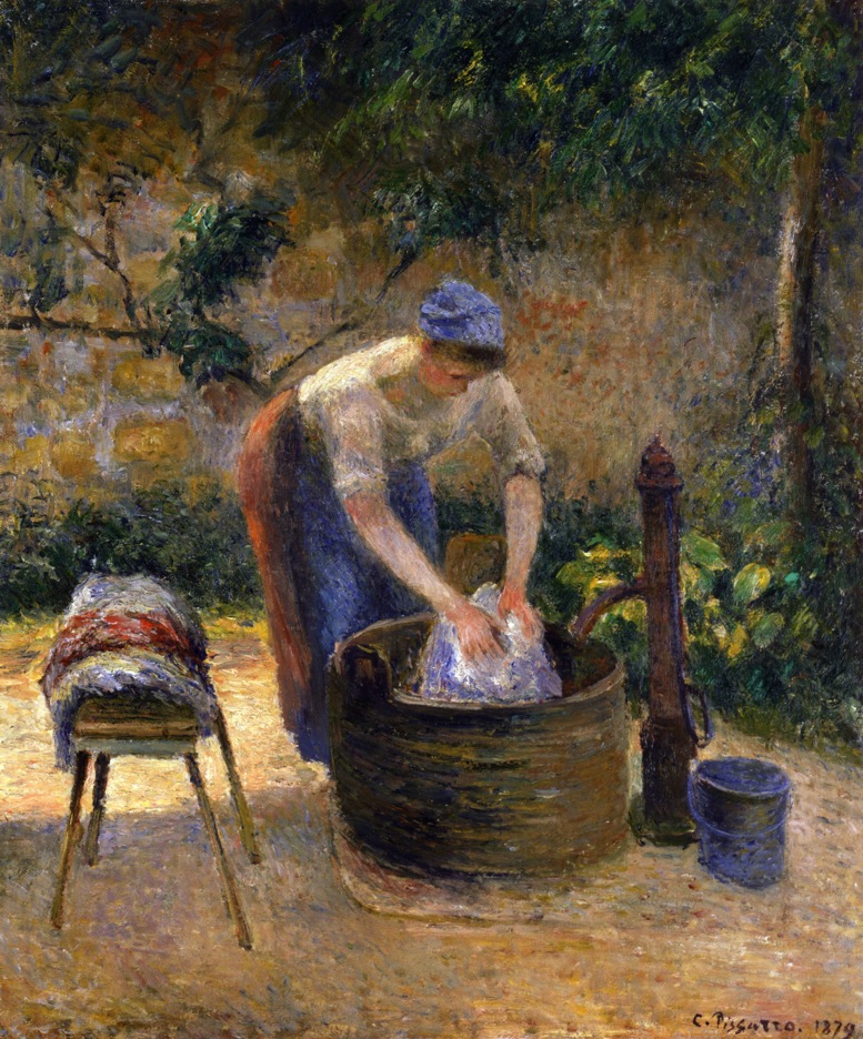 The Laundry Woman (1879) - Camille Pissarro Tablo