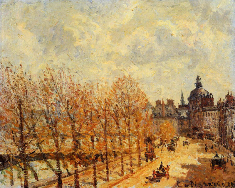 The Malaquais Quay in the Morning, Sunny Weather (1903) - Camille Pissarro Tablo