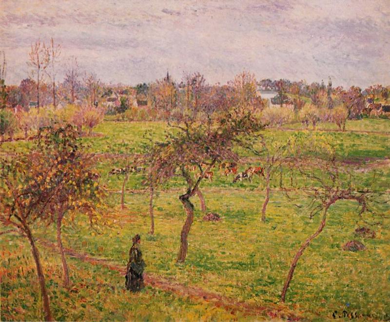 The Meadow at Eragny (1894) - Camille Pissarro Tablo