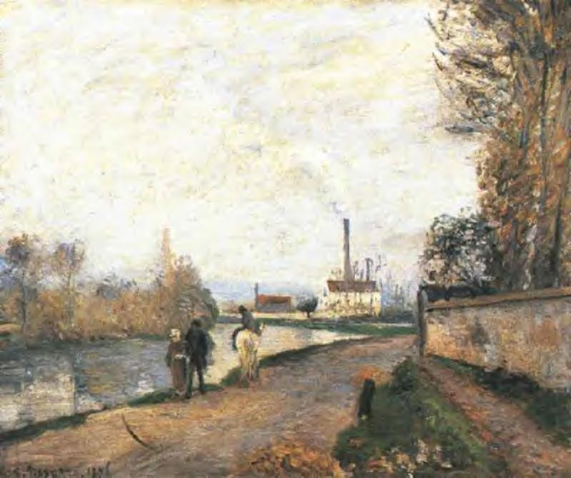 The Oise at Pontoise in Bad Weather (1876) – Camille Pissarro Tablo