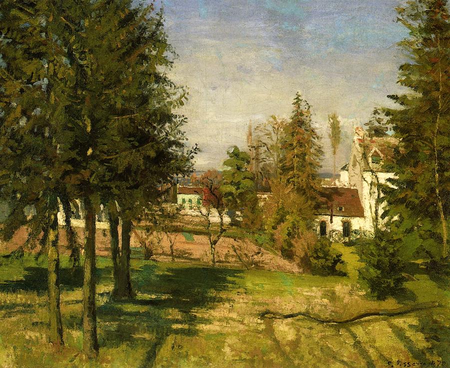 The Pine Trees of Louveciennes (1870) - Camille Pissarro Tablo
